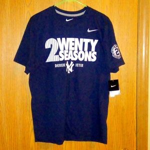 🆕 "NIKE" 2WENTY SEASONS DEREK JETER NeW YORK Yankees short sleeve shirt @SIZE:M